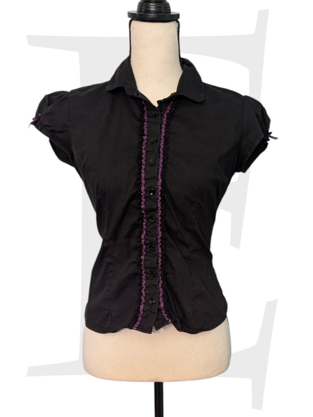 Vintage Morbid Threads M fits like XS Cap Sleeve Top